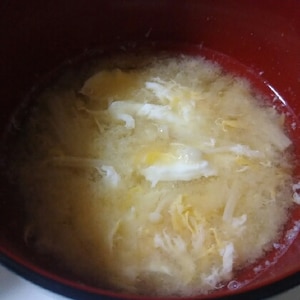 えのきと油揚げと卵のお味噌汁